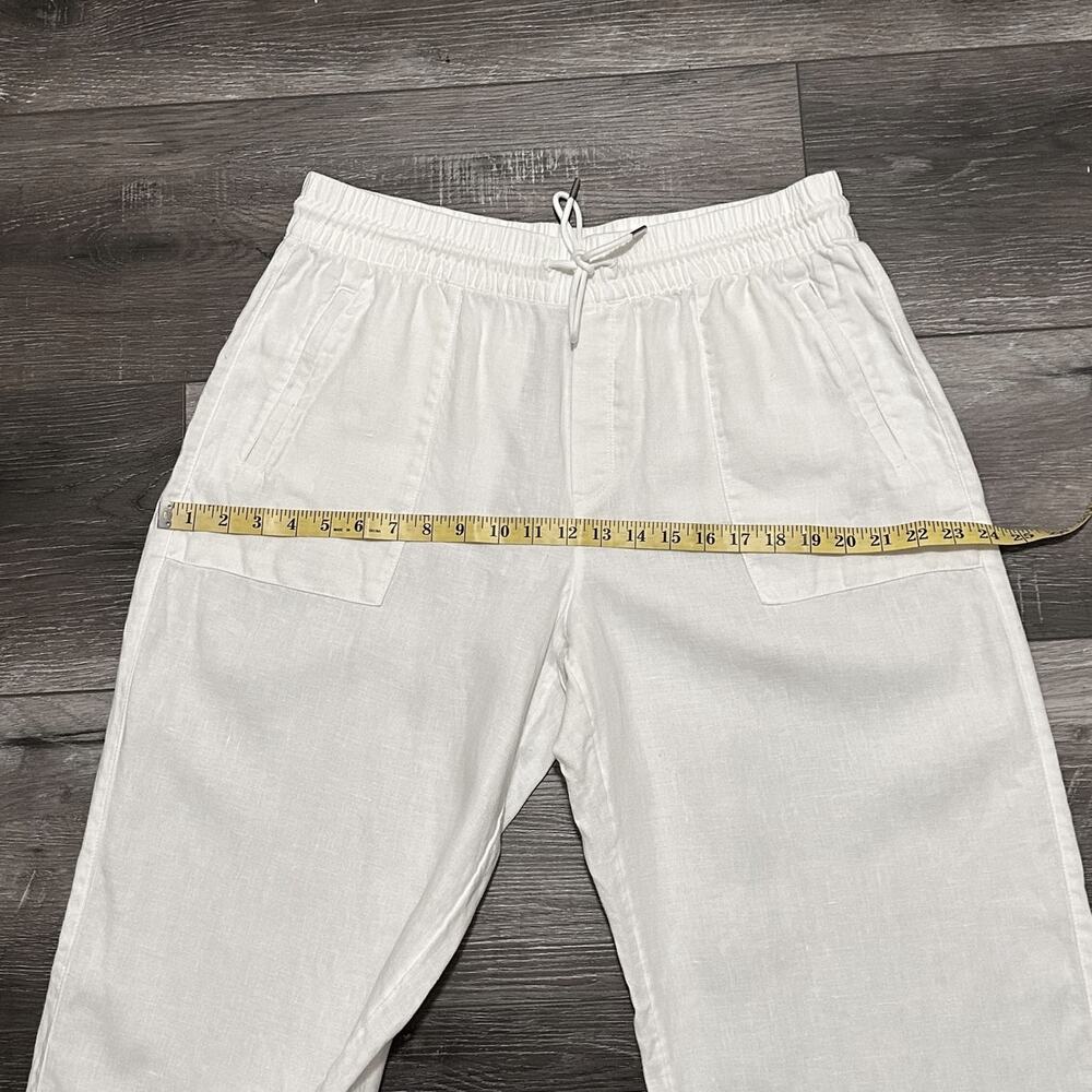 Athleta Women's Retreat Linen Wide Leg Pant Color White Size Large - Picture 10 of 13